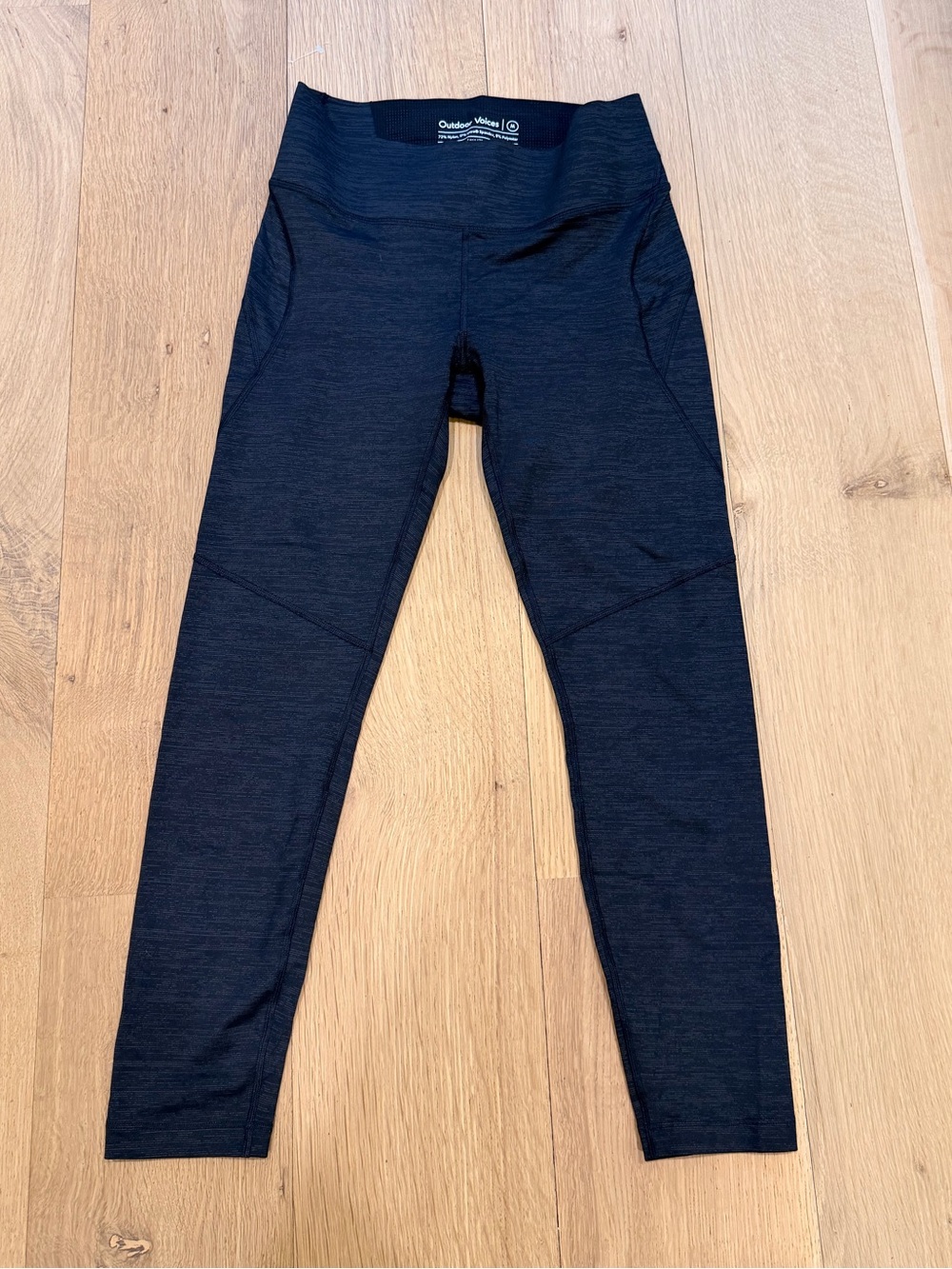 Outdoor Voices High Rise Leggings Black Space Dye Activewear Pants Size Medium